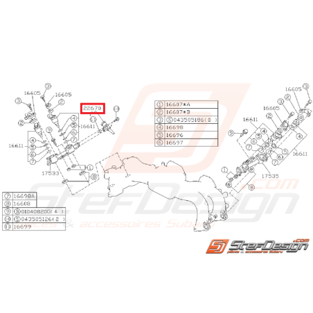 Régulateur de pressions d’essence impreza GT 1993 à1996