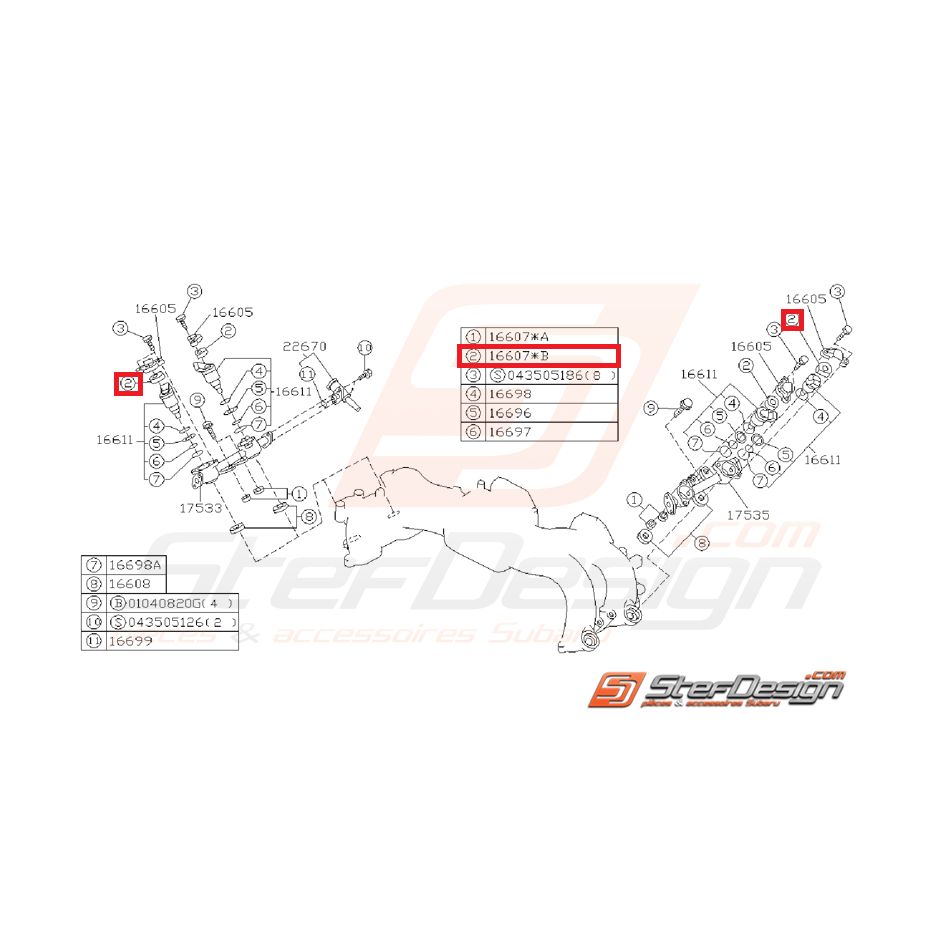 Joint Isolant B Injecteur de Carburant Origine Subaru 1993 - 1996 Joint Isolant B Injecteur de Carburant Origine Subaru 1993 - 1996