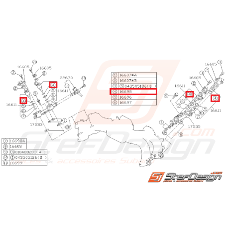 Joint Torique Injecteur Origine Subaru GT 1993 - 1996