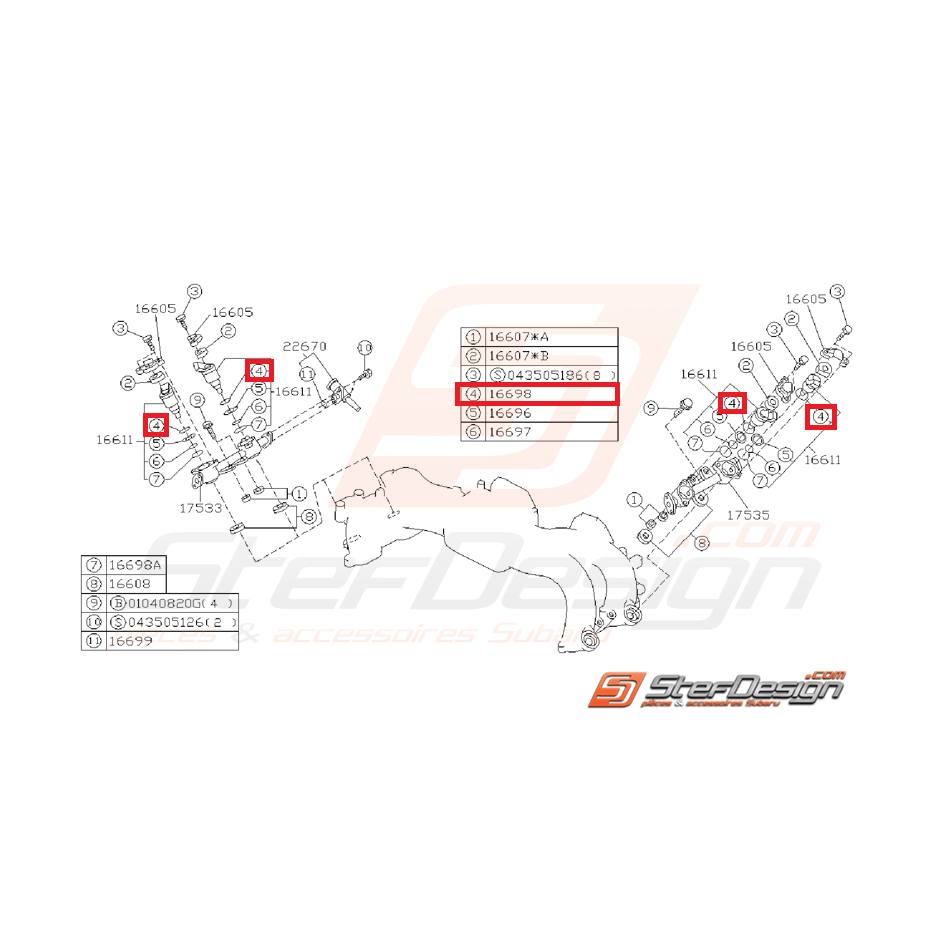 Joint Torique Injecteur Origine Subaru GT 1993 - 1996 Joint Torique Injecteur Origine Subaru GT 1993 - 1996