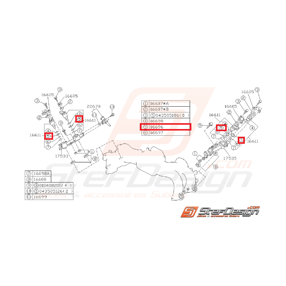 Joint d'injecteur GT 93-98 Joint d'injecteur GT 93-98