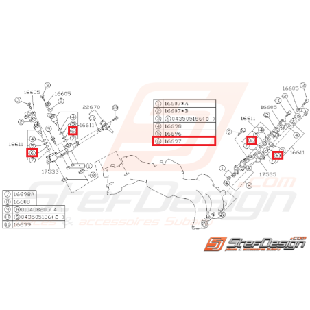 Joint Gicleur Origine Subaru GT 1993 - 1996