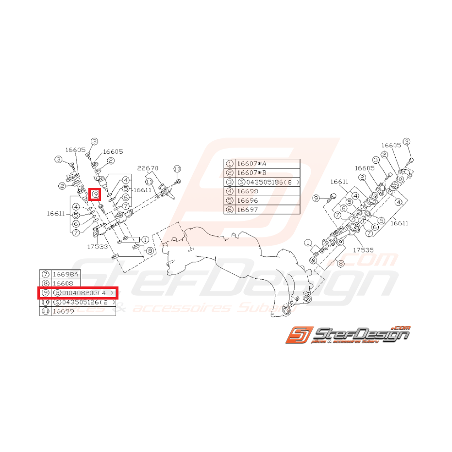 Vis boite de vitesse STI 01-05 Vis boite de vitesse STI 01-05