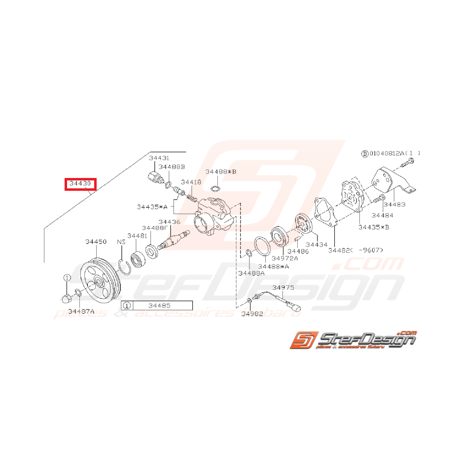 Pompe de direction assistée SUBARU GT 93-96