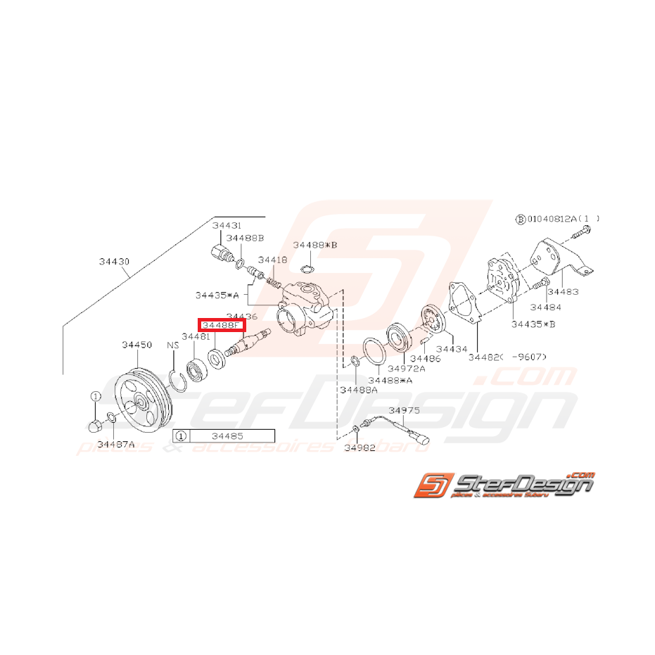 Joint  Spi Pompe Direction Assistée Origine Subaru GT 1993 - 1996