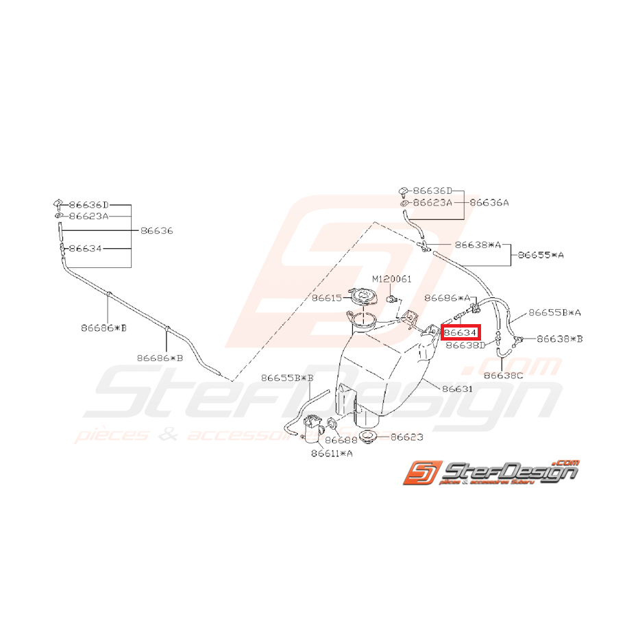 Clapet anti-retour lave glace SUBARU WRX/STI 01-05