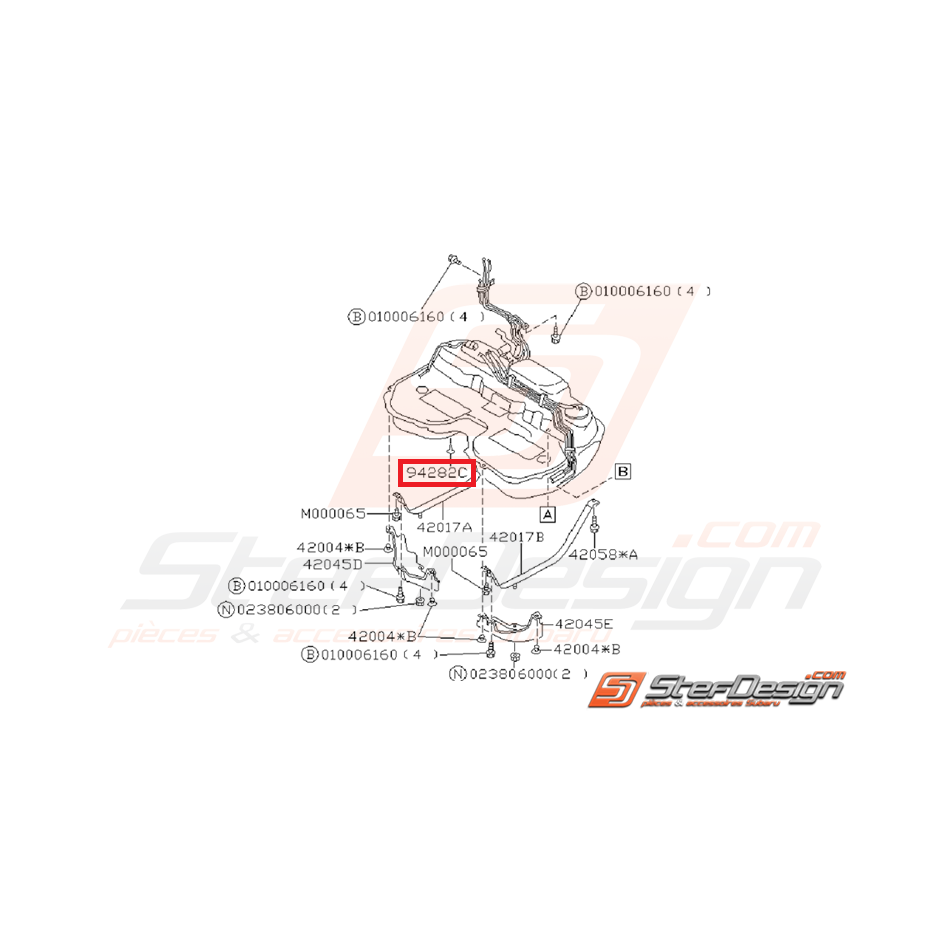 Clip Ensemble Reservoir de Carburant Origine Subaru GT 1993 - 1996 Clip Ensemble Reservoir de Carburant Origine Subaru GT 1993 - 1996