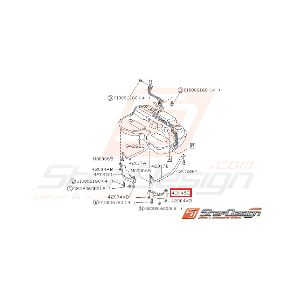 Protection Reservoir de Carburant Origine Subaru GT 1993 - 1996 Protection Reservoir de Carburant Origine Subaru GT 1993 - 1996