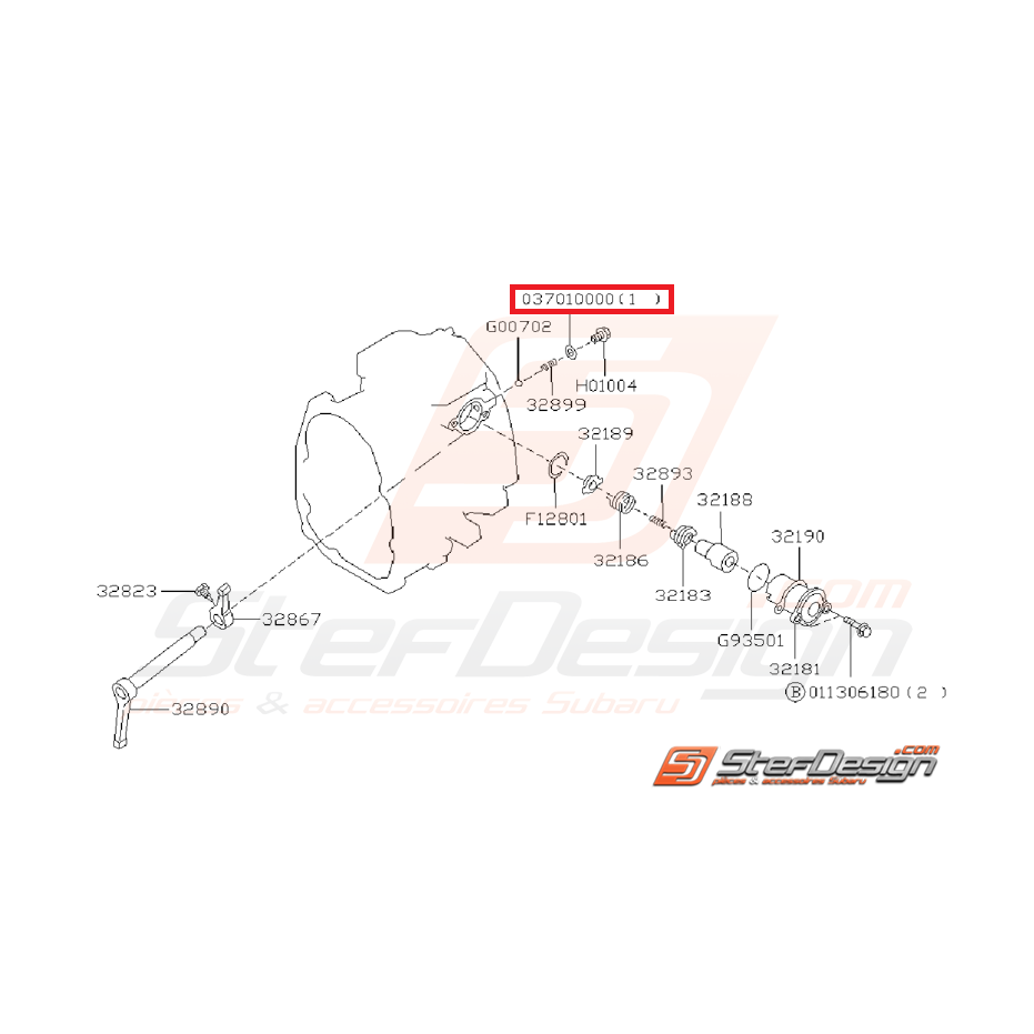 Joint Aluminium Systeme de Fourchette Origine Subaru GT 1993 - 1998