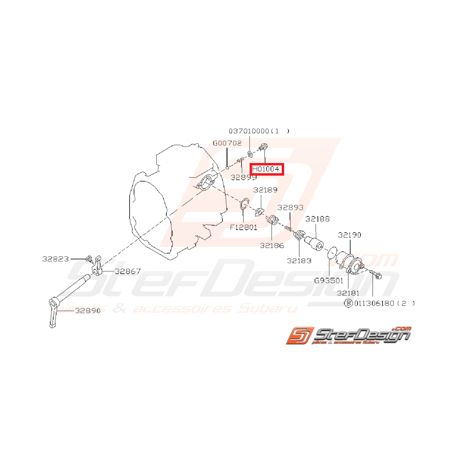 Bouchon Système de Fourchette Origine Subaru GT 1993 - 1998