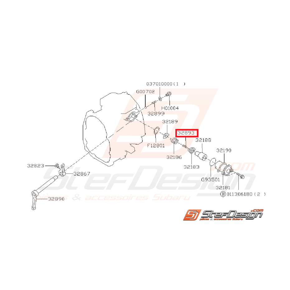 Ressort de renvoi de marche arrière pour GT 1993-1998