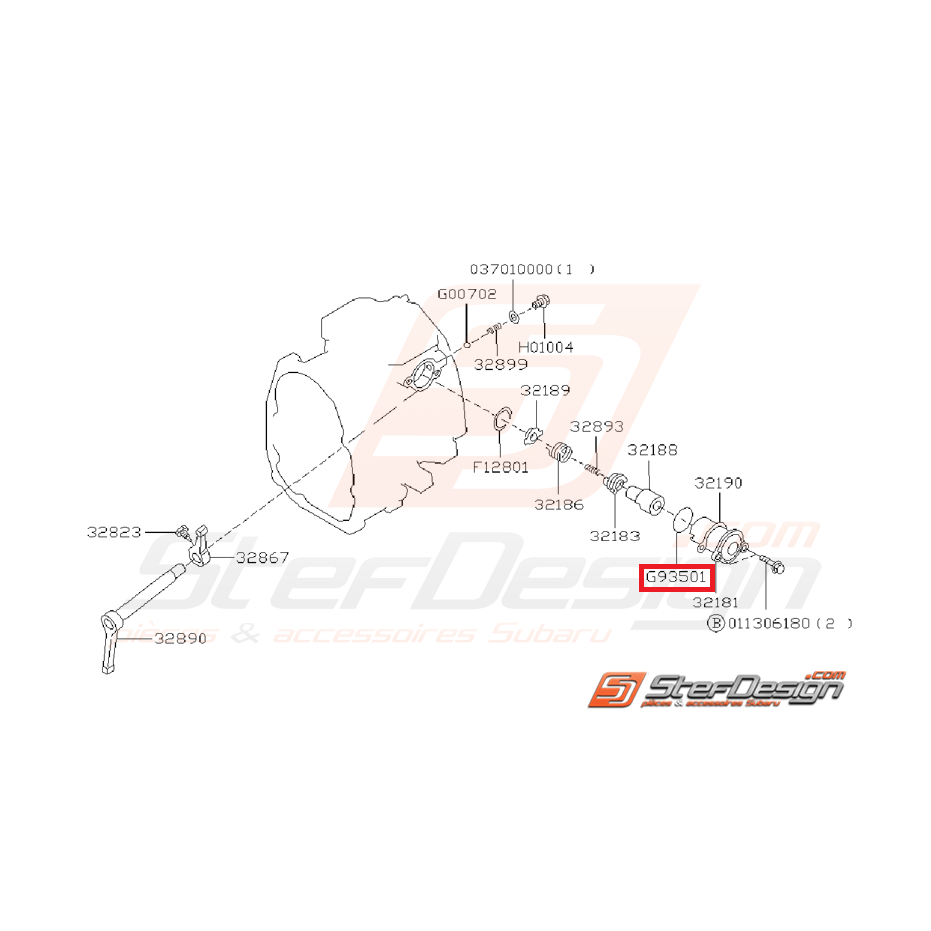 Joint torique du système de fourchette pour GT et WRX