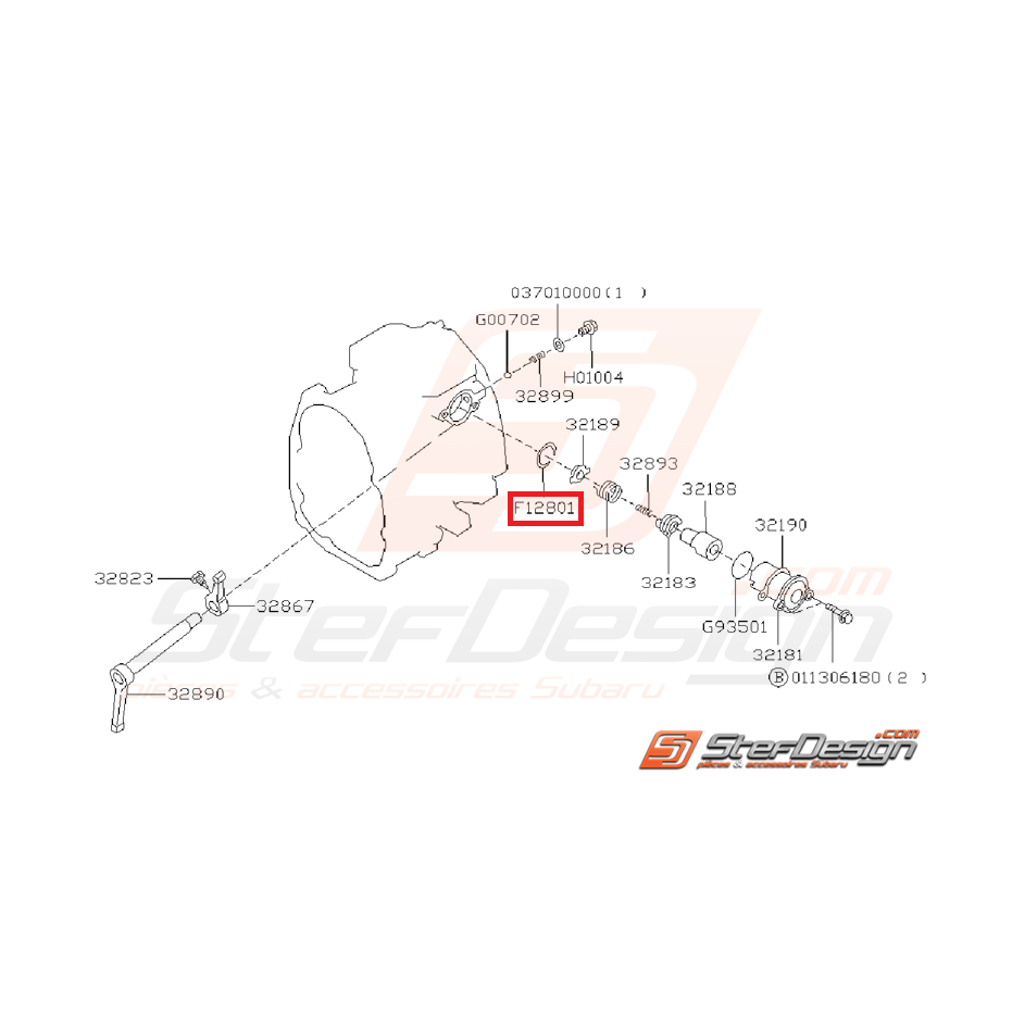 Circlips intérieur de fourchette pour subaru impreza GT 1993-2000