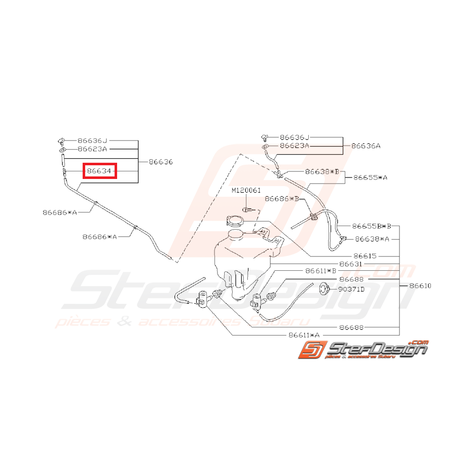 Clapet anti-retour lave glace SUBARU WRX/STI 01-05
