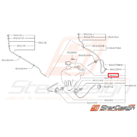 Bouchon de réservoir de lave-glace SUBARU GT 93-00