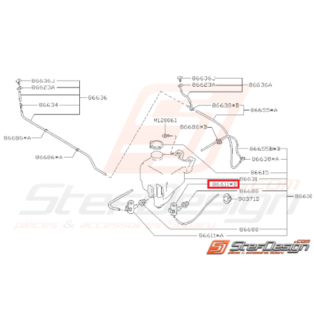 Pompe lave-glace gauche IMPREZA GT 93-00 WRX/STI 01-05