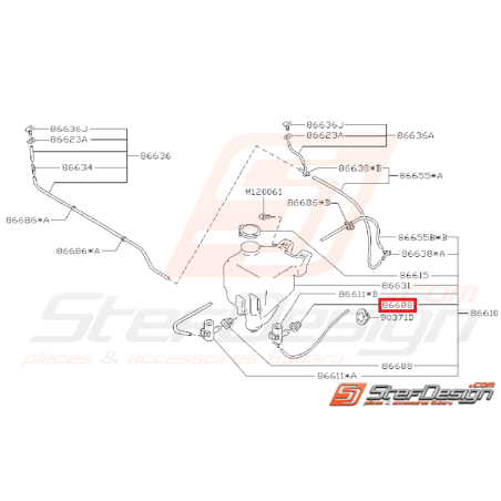 Joint de pompe lave glace GT 97-00 WRX/STI 01-05