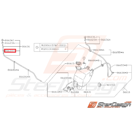 Clapet anti-retour lave glace SUBARU WRX/STI 01-05