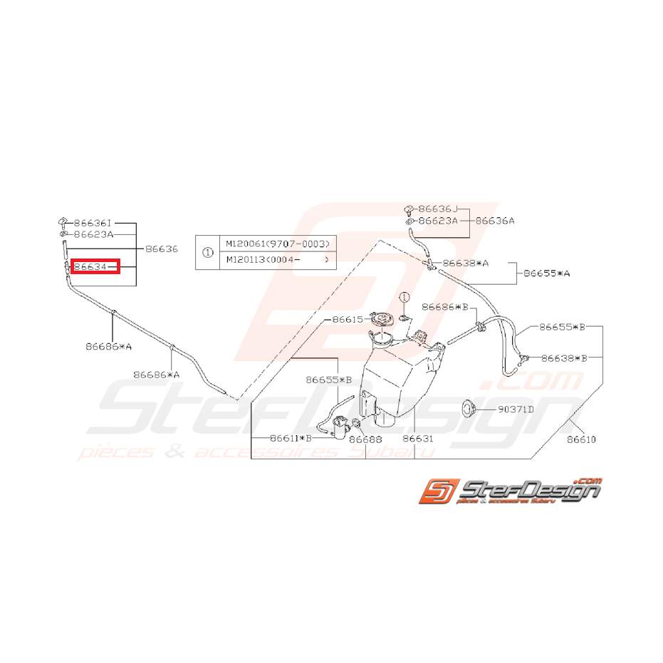 Clapet anti-retour lave glace SUBARU WRX/STI 01-05