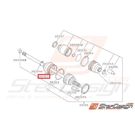 Soufflet de cardan origine côté roue SUBARU GT 96-97