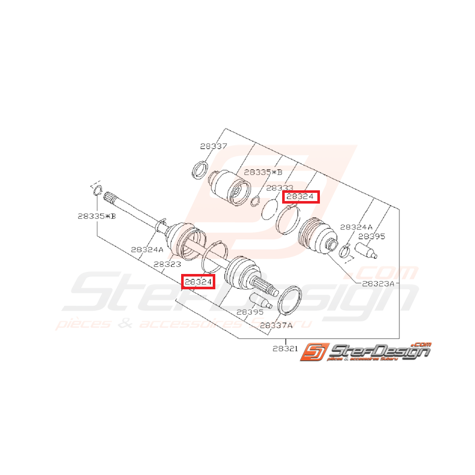 Collier Essieu Avant Subaru GT 1993 - 1996