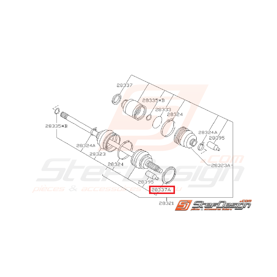Entretoise Ensemble Essieu Avant Origine Subaru GT 1993 - 1996