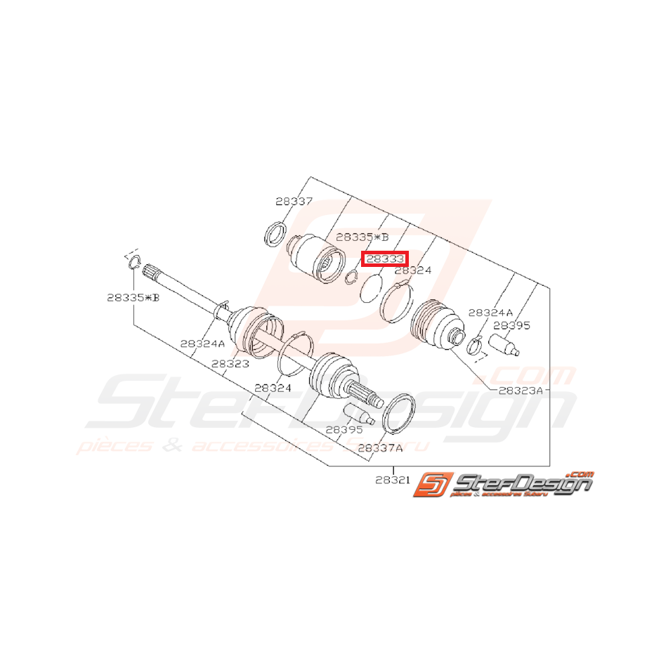 Circlip Essieu Avant Subaru GT 1993 - 1996