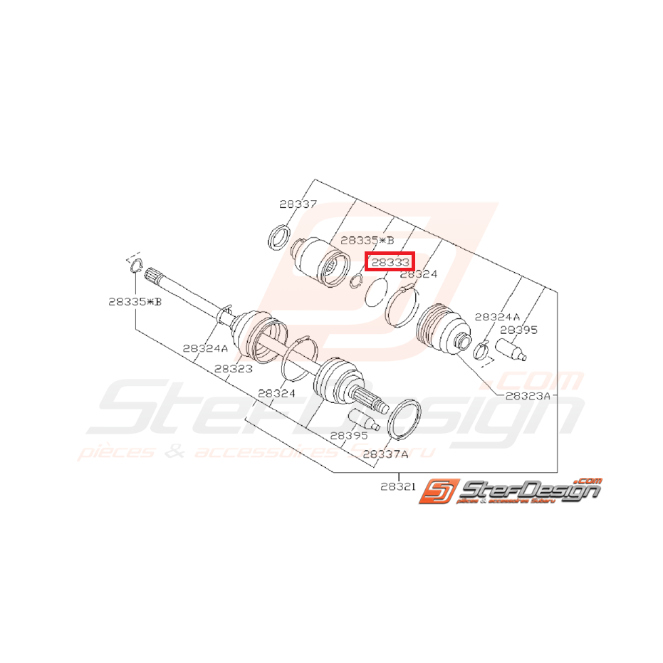 Circlips Cardan avant Origine Subaru GT 1996