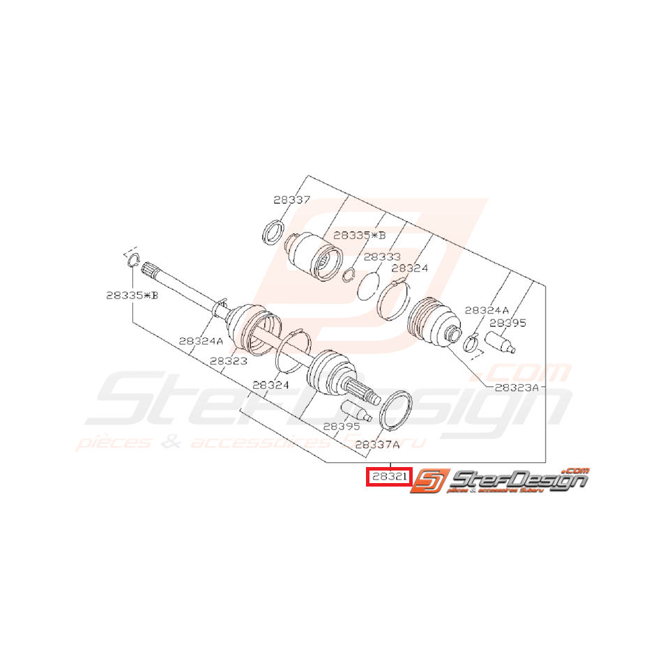 Cardan avant subaru GT 93-99