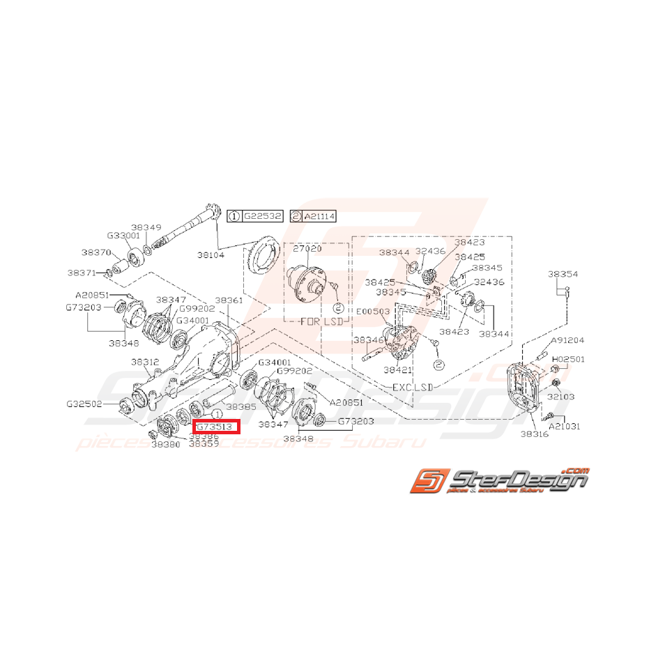 Joint spy de pont côté arbre de transmission (tous modèles)