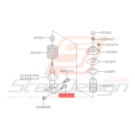 Vis Amortisseur Avant Toyota GT 86