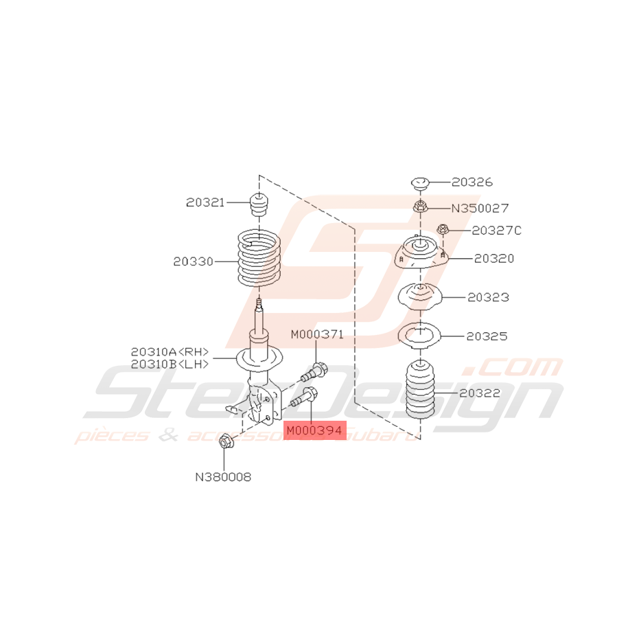 Vis Amortisseur Avant Toyota GT 86 Vis Amortisseur Avant Toyota GT 86