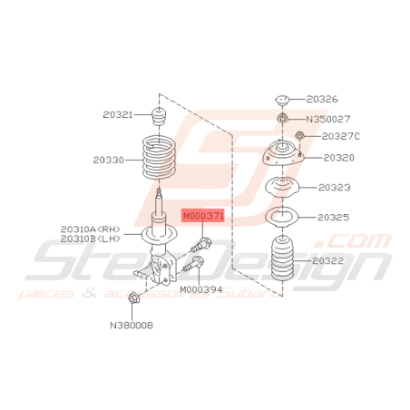 Vis Amortisseur Avant Origine Toyota GT 86