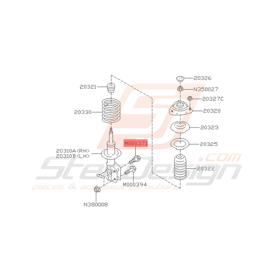 Vis Amortisseur Avant Origine Toyota GT 86