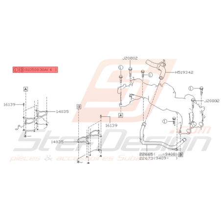 Vis de Collecteur d'Admission Origine Subaru GT 