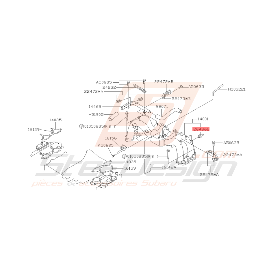 Boulon Joint de Dépression Origine Subaru GT 1997 - 1998 Boulon Joint de Dépression Origine Subaru GT 1997 - 1998