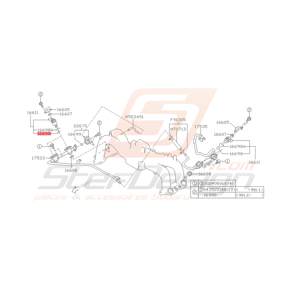 Joint Torique Injecteur Origine Subaru GT 1999 - 2000 Joint Torique Injecteur Origine Subaru GT 1999 - 2000
