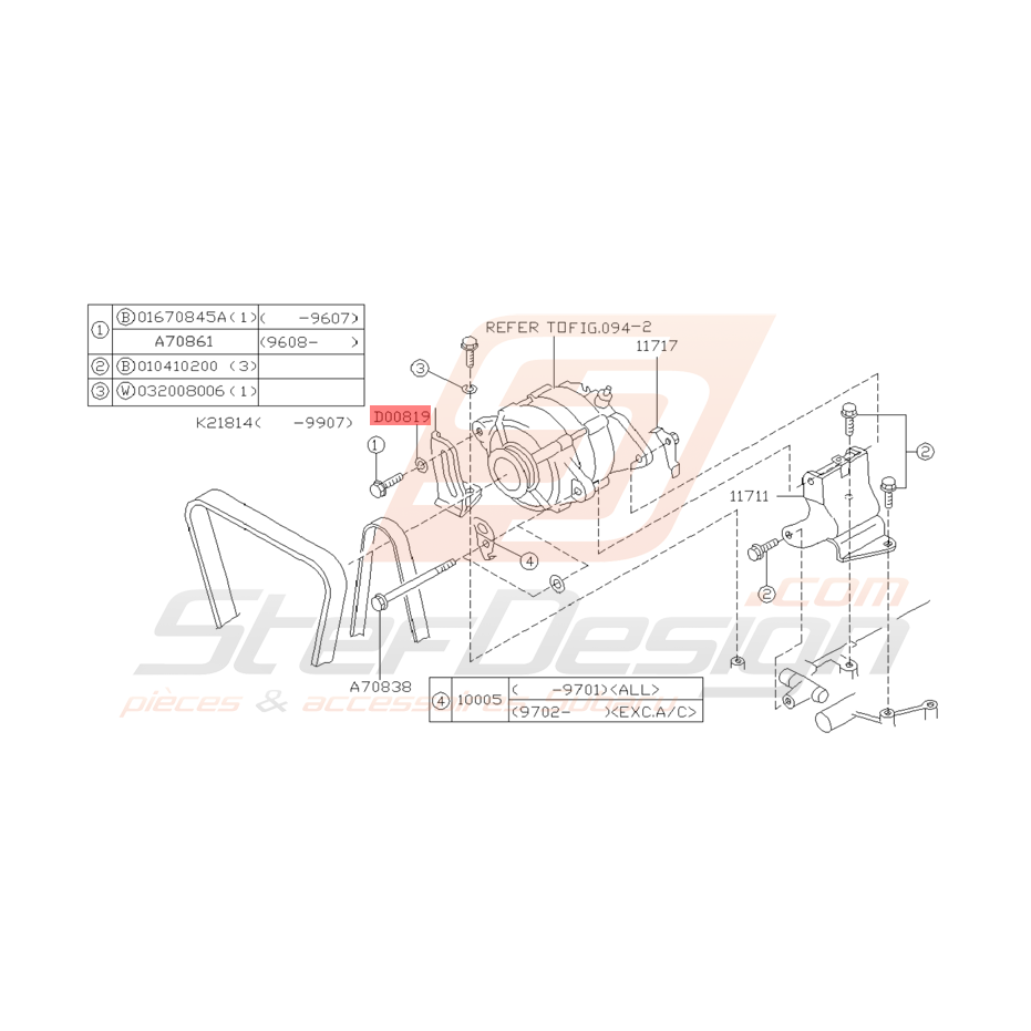 Rondelle Origine Subaru GT