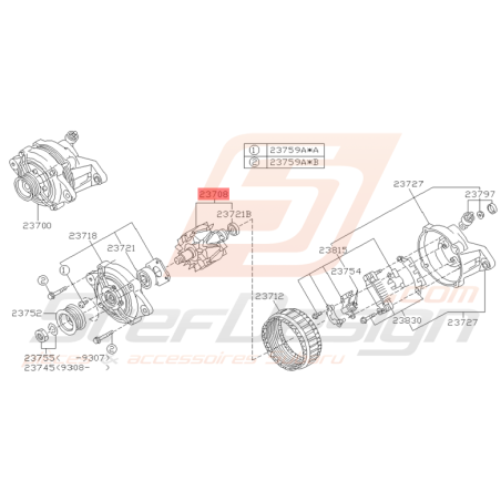 Rotor d'Alternateur Origine Subaru Impreza GT 1997 - 2000