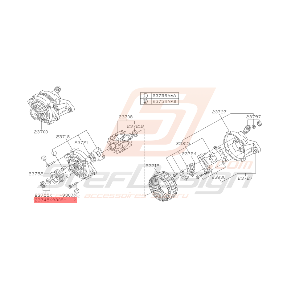 Ecrou Origine Subaru GT