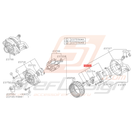 Régulateur d'Alternateur Origine Subaru GT 1993 - 1996