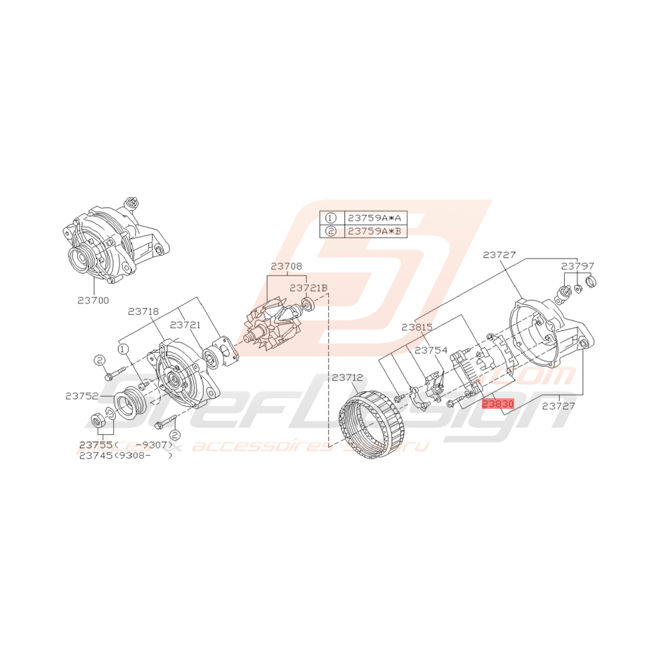 Diode d'alternateur Origine Subaru GT 1997 - 1998