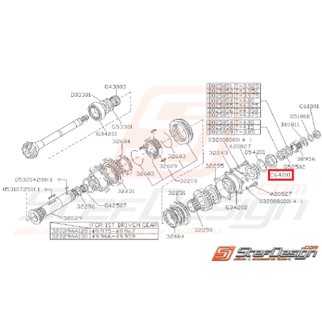 Ecrou de boite en 50mm Subaru GT 97-00