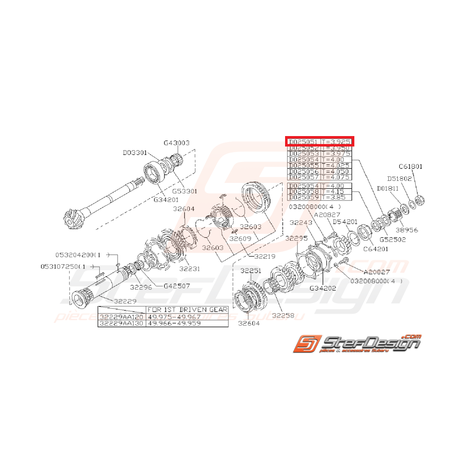 Rondelle pour Roulement de Butée Origine Subaru GT 1993 - 1995 Rondelle pour Roulement de Butée Origine Subaru GT 1993 - 1995