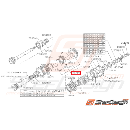 Baladeur 1/2 Origine Subaru GT 1993 - 1995