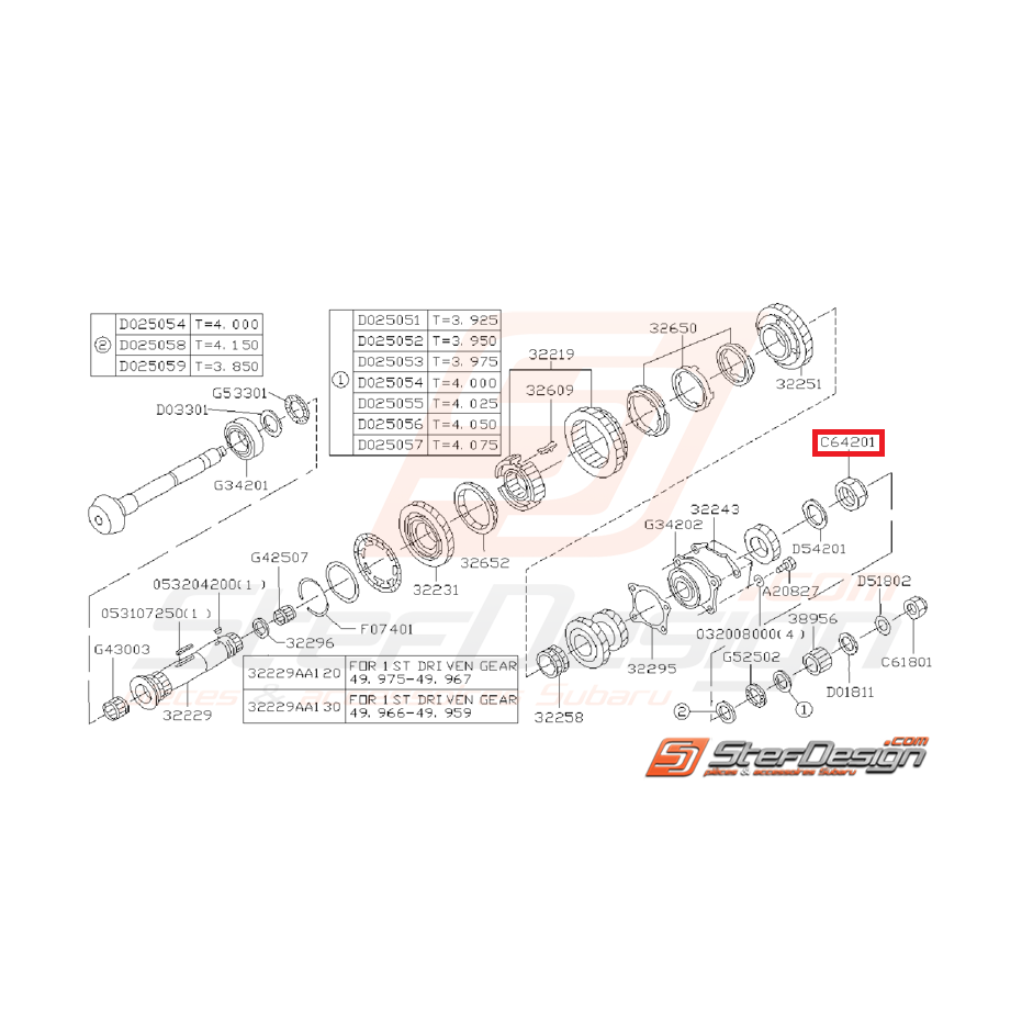 Ecrou de boite en 50mm Subaru GT 97-00