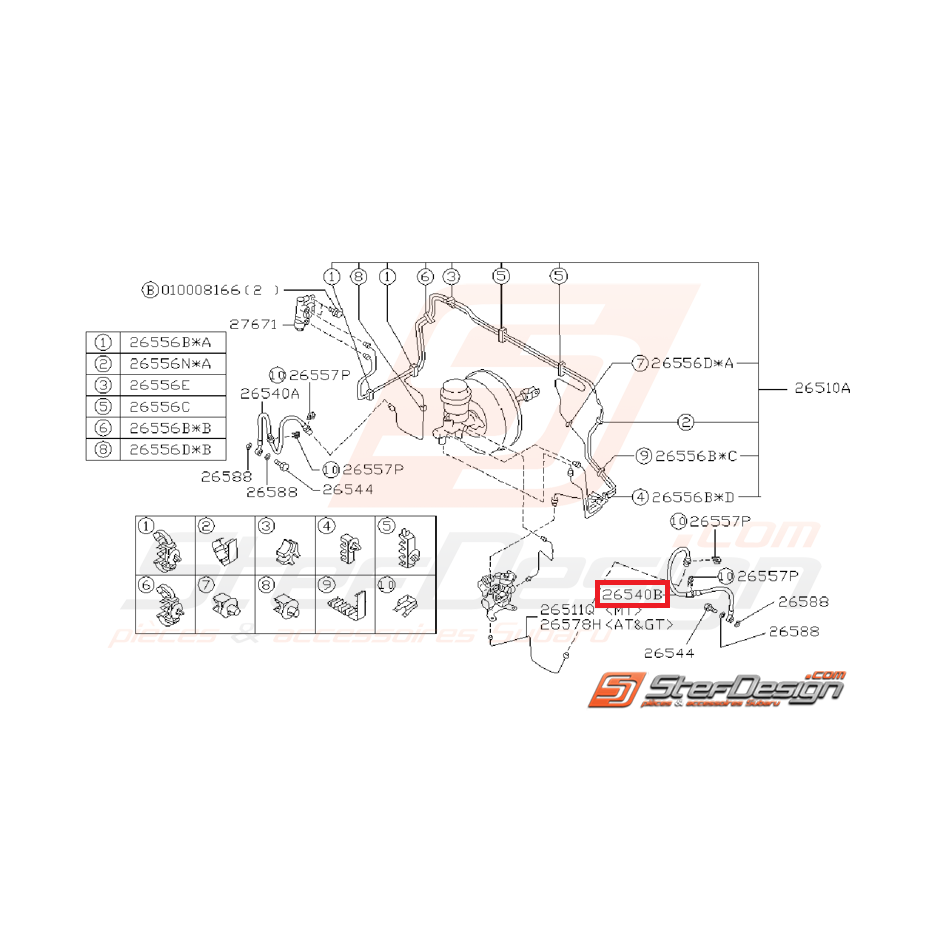 Durite Frein Avant Gauche Origine Subaru GT 1993 - 1996 Durite Frein Avant Gauche Origine Subaru GT 1993 - 1996