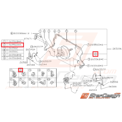 Attache n°2 Conduit de Frein Avant Origine Subaru GT 1993 - 1996