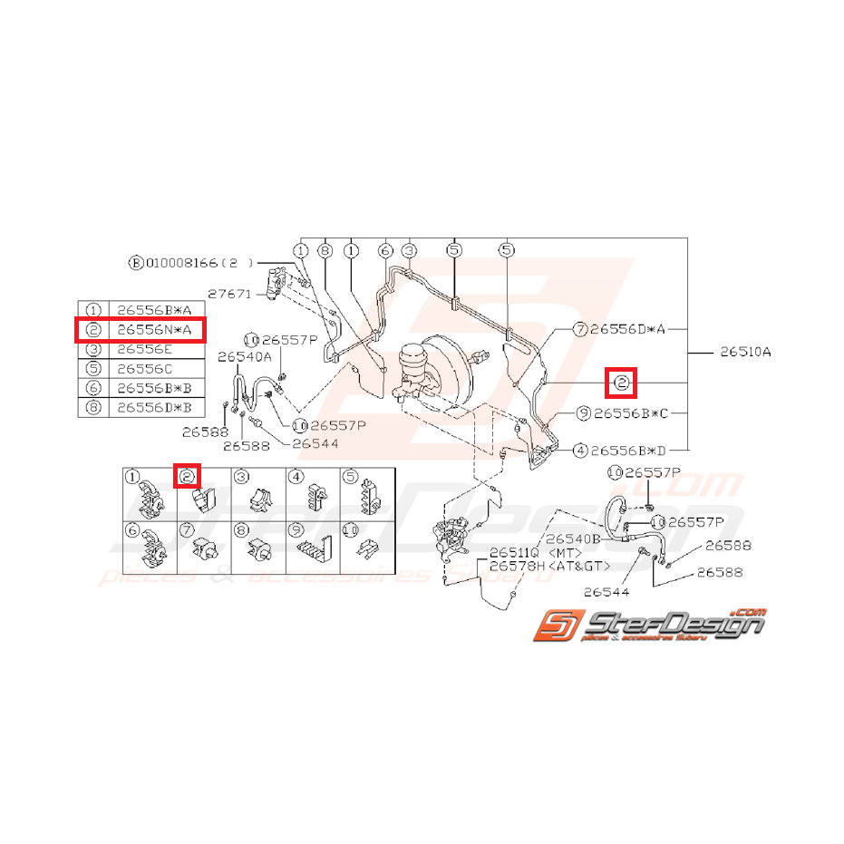 Attache n°2 Conduit de Frein Avant Origine Subaru GT 1993 - 1996 Attache n°2 Conduit de Frein Avant Origine Subaru GT 1993 - 1996