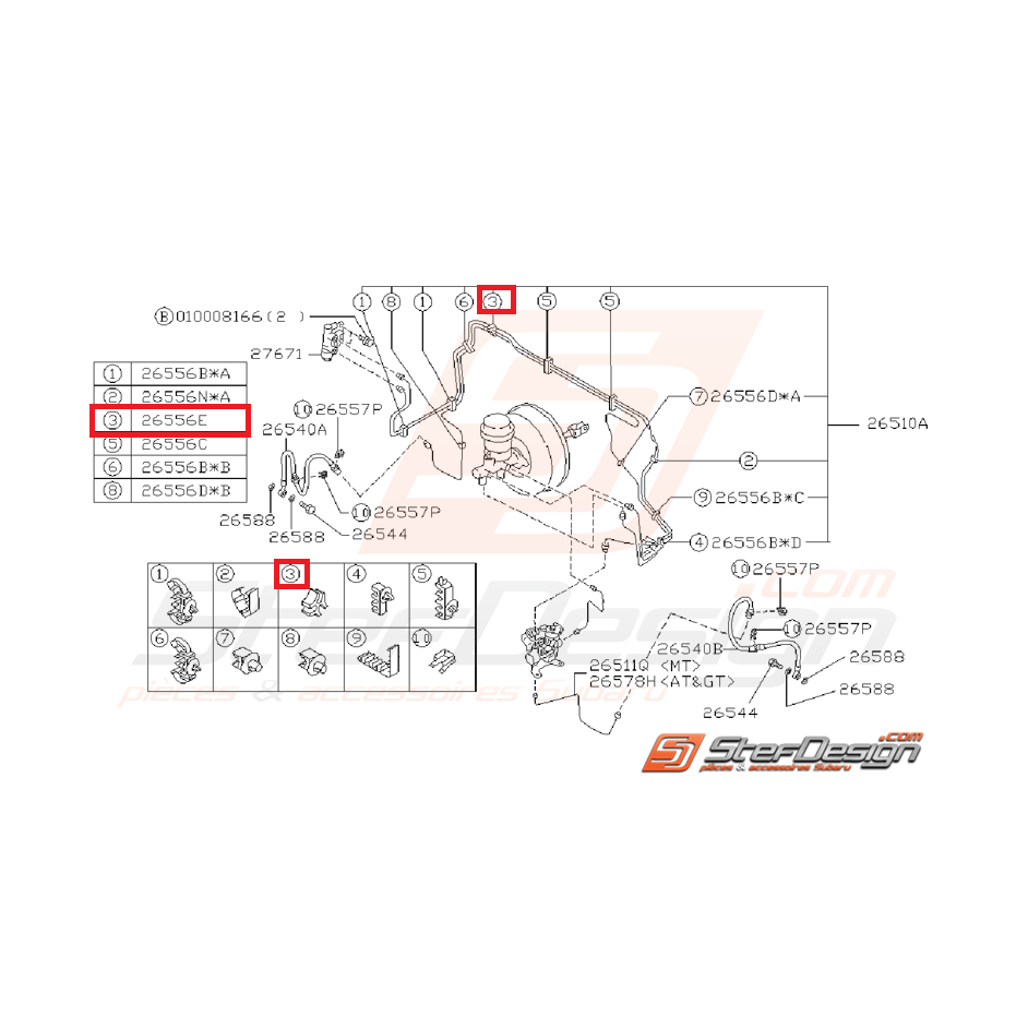 Attache n°3 Conduit de Frein Avant Origine Subaru GT 1993 - 1996 Attache n°3 Conduit de Frein Avant Origine Subaru GT 1993 - 1996